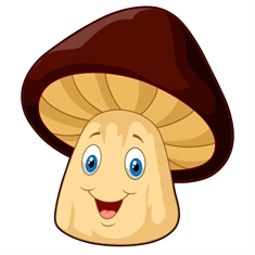 Mushroom Classroom Vegetable Transparent Sticker